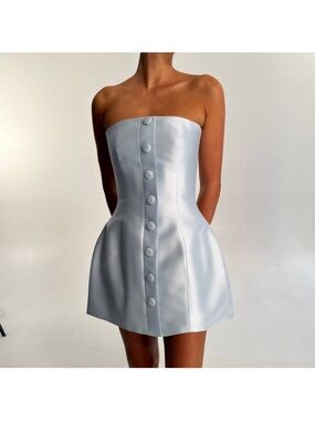 Khya Edie ice blue mini dress